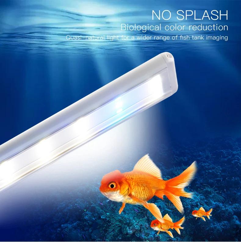 Product Introduction of Aquarium LED Light Super Slim Fish Tank Aquatic Plant Grow Lighting Waterproof Bright Clip Lamp Blue LED 18-72cm for Plants 220V 9