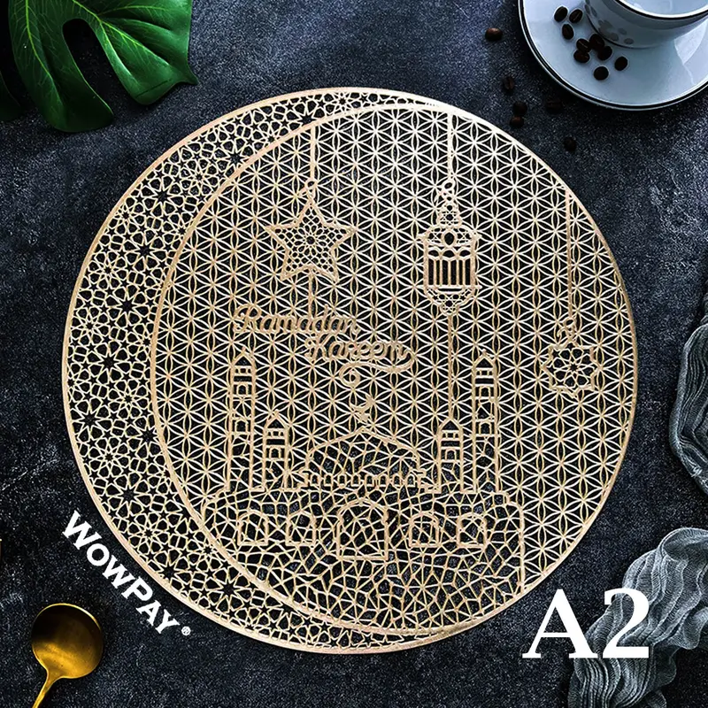 WowPay Alas Piring Placemat Nordic PVC  Waterproof Tatakan Gelas Piring Meja Makan Dapur 7