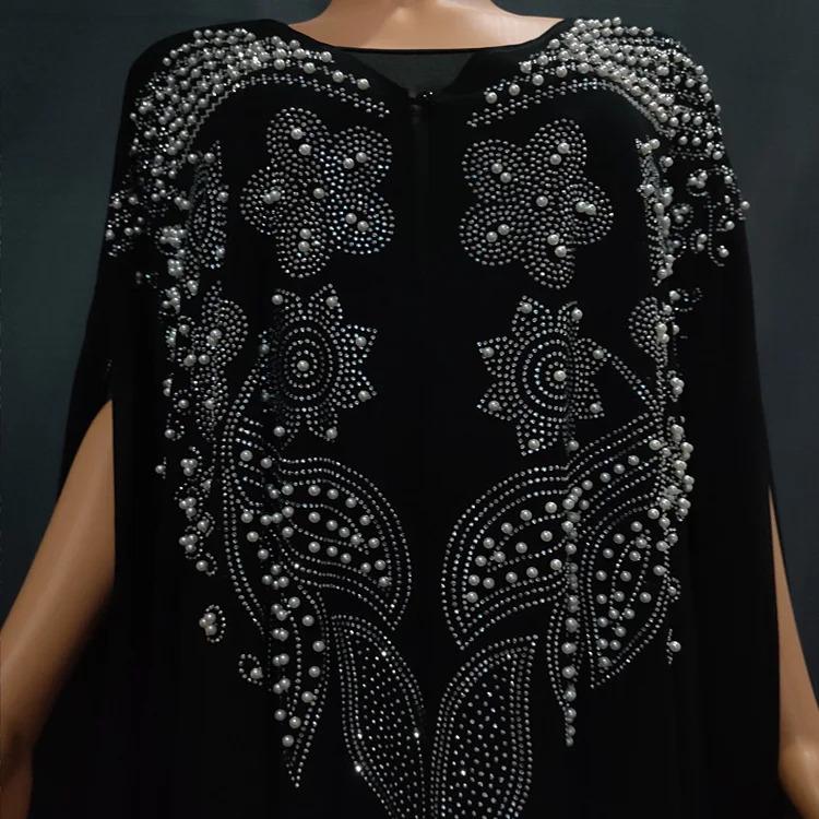 Product Introduction of 2024 Abayas for Women Dubai Luxury Chiffon Boubou Muslim Fashion Dress Caftan Wedding Party Occasions Long Abaya With Inner 9