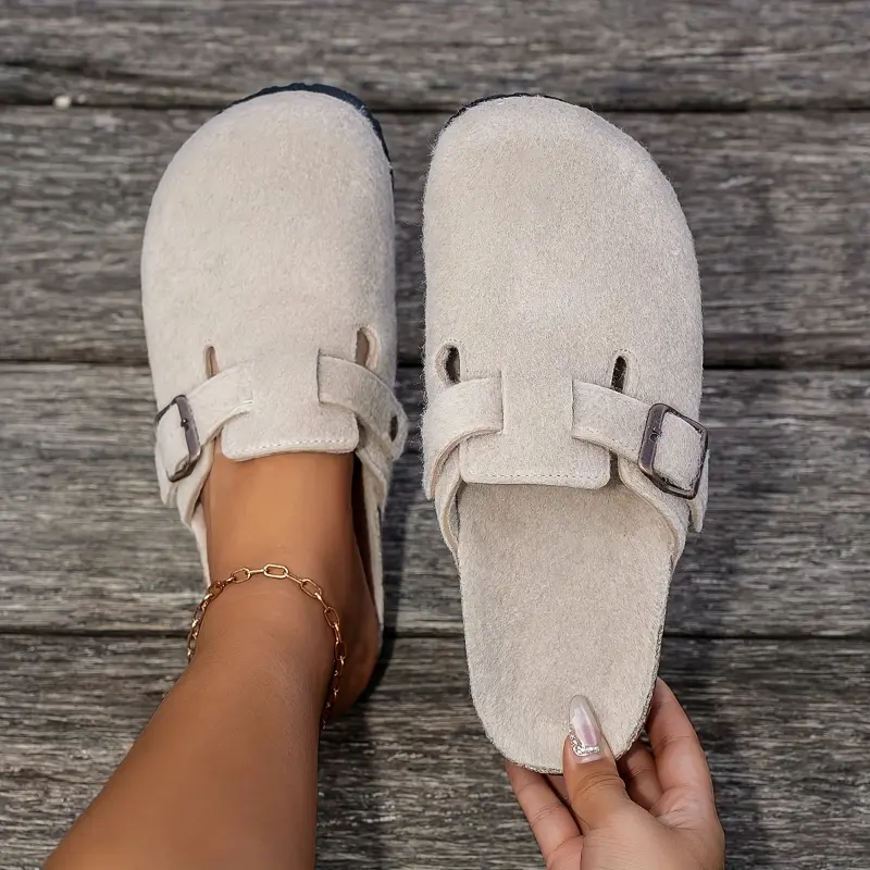 Warm Non-Slip Slippers - Women's Comfortable Padded Lining Shoes with Adjustable Size for Home and Outdoor Use roman  sandals Girl Footwear dutch  clogs