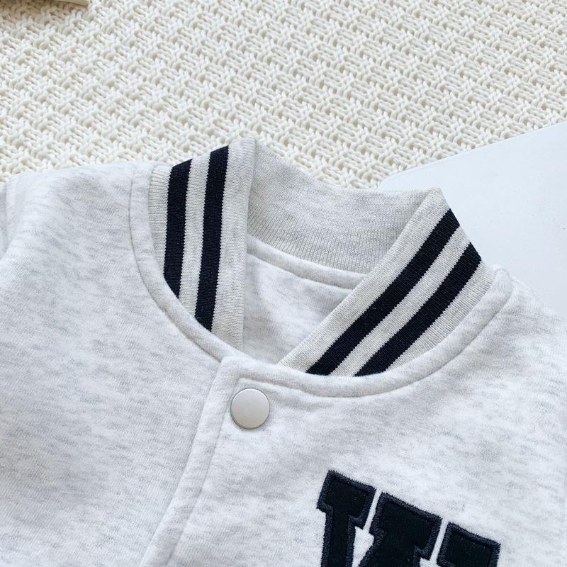Product Introduction of Infant Toddler Jacket Ins Spring Autumn New Boys and Girls Short Baseball Jacket Baby Embroidered Letter Jacket Trendy 33