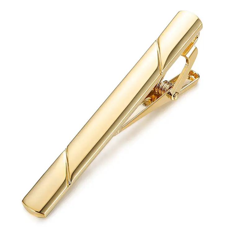 2025 New 1/4Pcs Men's Premium Solid Tie Clips - Stainless Steel Business Formal Necktie Clamps for Wedding Office Meeting Gift Sleek Matte/Polished Finish Classic Design 2