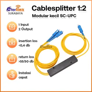 Fiber optic sc upc plc 1:2 passive pliter mini ratio coupler fiber optick ratio pasif spliter fiber  optic