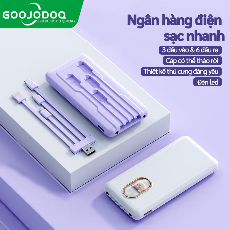 【GOOJODOQ  2024 Bộ nguồn di động mới Bộ nguồn di động mini tuyến tính có đủ dung lượng 10000mah cỡ lòng bàn tay siêu mỏng và phù hợp với mọi điện thoại di động Sạc Pin Pin Dự Phòng