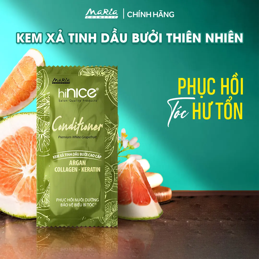 Dây Kem Xả Tinh Dầu Bưởi Thiên Nhiên hiNICE Grapefruit Conditioner Hỗ Trợ Phục Hồi, Nuôi Dưỡng Tóc, Giảm Rụng Tóc
