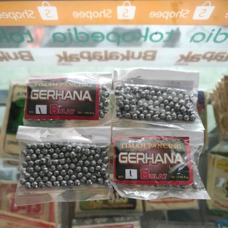 Timah pancing No.1B ukuran 0.5gr isi 100pcs