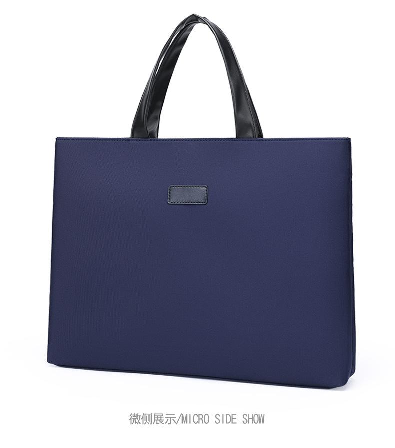 Product Introduction of Travel Essential Solid Color Simple Large Capacity Briefcase New Men's Simple Handbag Multi-layer Storage Business Meeting Laptop Bag 28