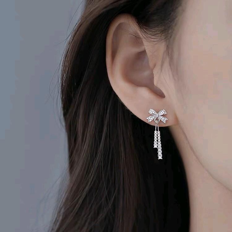 Bông tai nơ xinh nữ thả dáng 1
