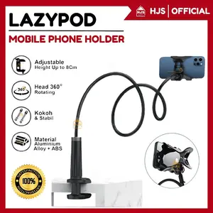 TERBARU [HJS] Lazypod Jepit Flexible Holder HP Standing Jepitan Narsis Fleksibel For Smartphone