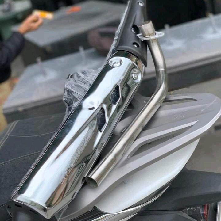 pô ex 2010 lắp Sirius 50-110cc móc ấm kèm ốp pô và cổ