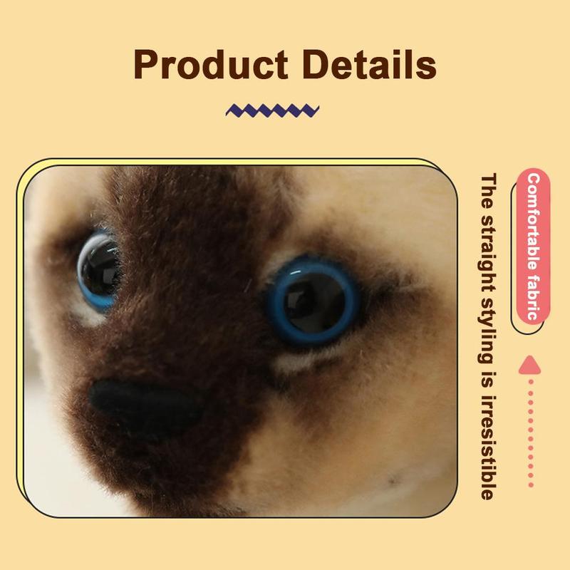 Product Introduction of Simulation Cat Plush Toy Simulation Cat Realistic Short Plush Doll Doll Cat F8F6 25