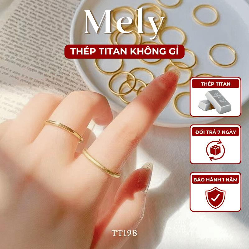 Nhẫn nữ trơn mạ vàng đơn giản phụ kiện trang sức thời trang Mely TT198