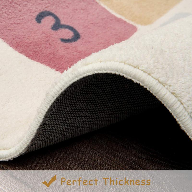 INS Cashmere-like Cute Hopscotch Home Children's Game Blanket Crawling Non-Slip Game Mat Machine Washable 2