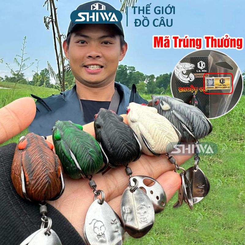 Chuột LK Hòa Câu Lure Bản 8G, Lưỡi BKK [Đánh Nổi] - Nhái Hơi, Mồi Câu Lure Lk, Mồi Câu Cá Lóc/Chẽm, Đồ Câu SHIWA