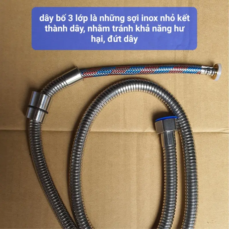 Dây Sen Dây Xịt Cấp Nước Vòi Xịt Vòi Sen Inox 304 Các Loại Ren 21 0