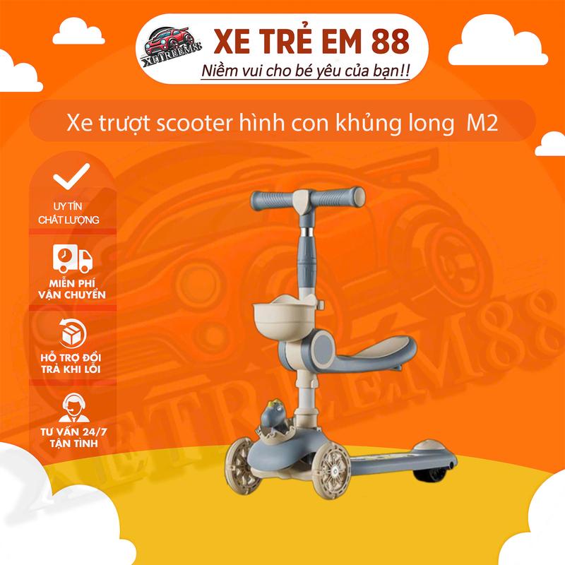 Xe trượt scooter hình con khủng long mẫu mới mã M2 (LƯU Ý) xedien can xe dien xe can self balancing  scooters scooter  mini xe kickboard  điện escooter