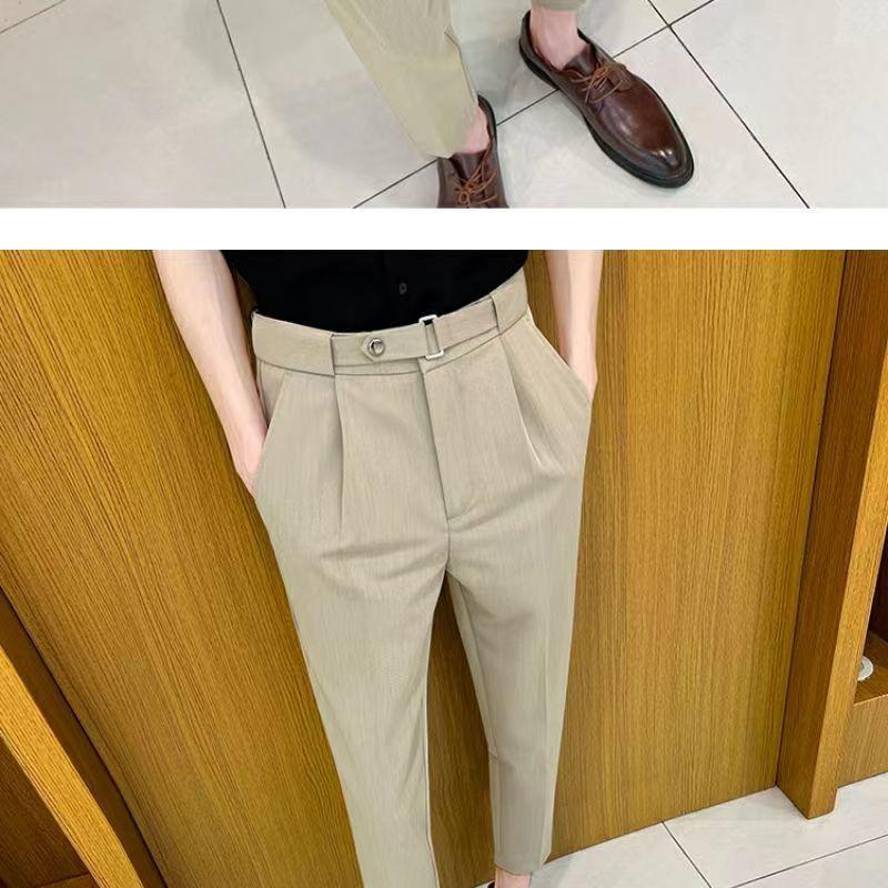 Product Introduction of Quần Âu Nam, Trang Trí Thắt Lưng, Họa Tiết Thiết Kế Mỏng Ôm Vừa Vặn, Thích Hợp Cho Mùa Xuân Và Mùa Hè, Trang Phục Công Sở Trang Trọng, Kiểu Thẳng thụng Quần Thường Ngày 22