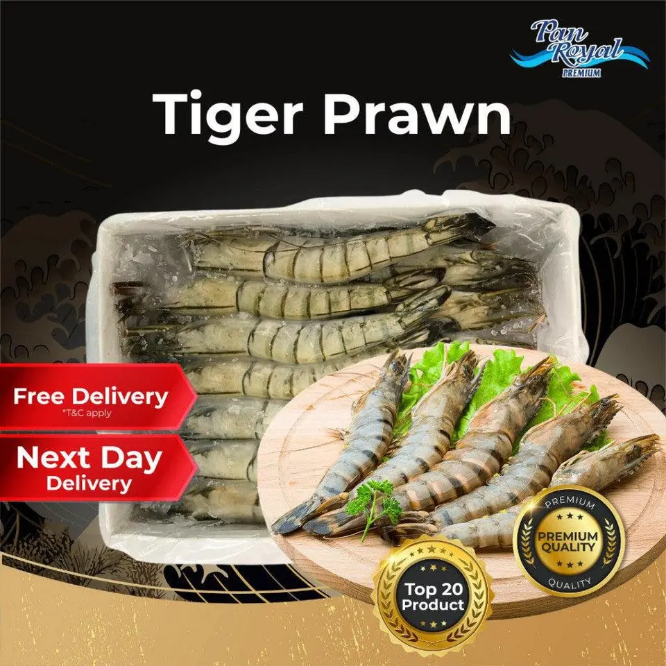 [PAN ROYAL] Frozen Tiger Prawn (1kg +/-)