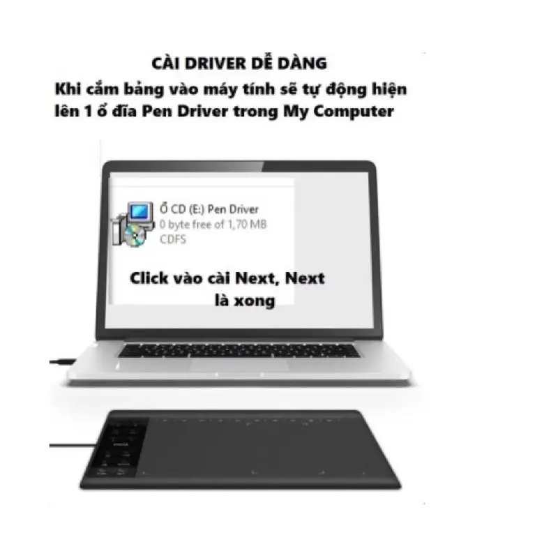 Bảng vẽ điện tử Vinsa 1060 kèm  bút  tương thích Window và Android - Phiên bản nâng cấp của Gaomon 1060 7