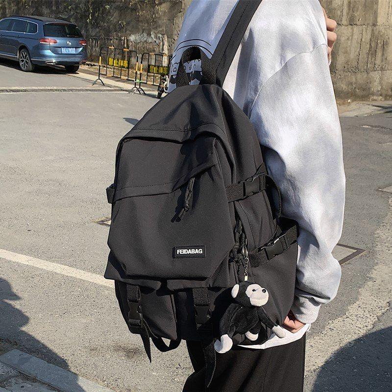 Product Introduction of Schoolbag Male High School Student Ins Fashion Cool Campus Backpack Female College Student Simple Large Capacity Backpack Korean Style 2024 1