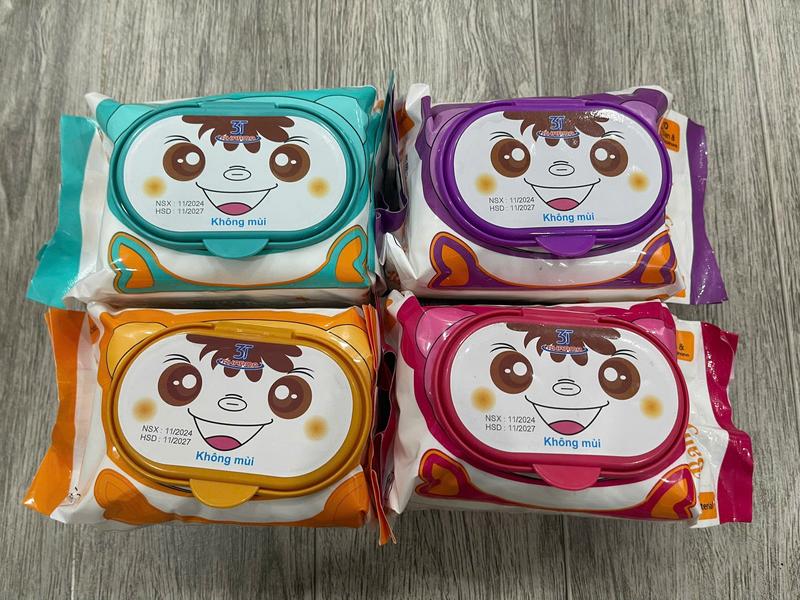 Thùng 10 bịch khăn ướt Baby Wipes không mùi không cồn an toàn cho bé.