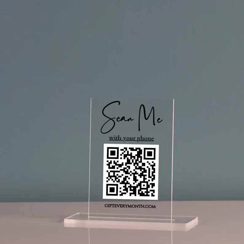 Mã QR in số tài khoản chất liệu mica để bàn, hỗ trợ thanh toán cho các shop bán hàng Online, Offline.