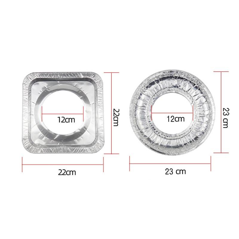 Thảm Bếp Ga, 10 Cái, Thảm Chống Dầu, Làm Bằng Giấy Bạc Nhôm, Chịu Nhiệt, Tấm Lót Làm Sạch, Bảo Vệ Phạm Vi Ga 6