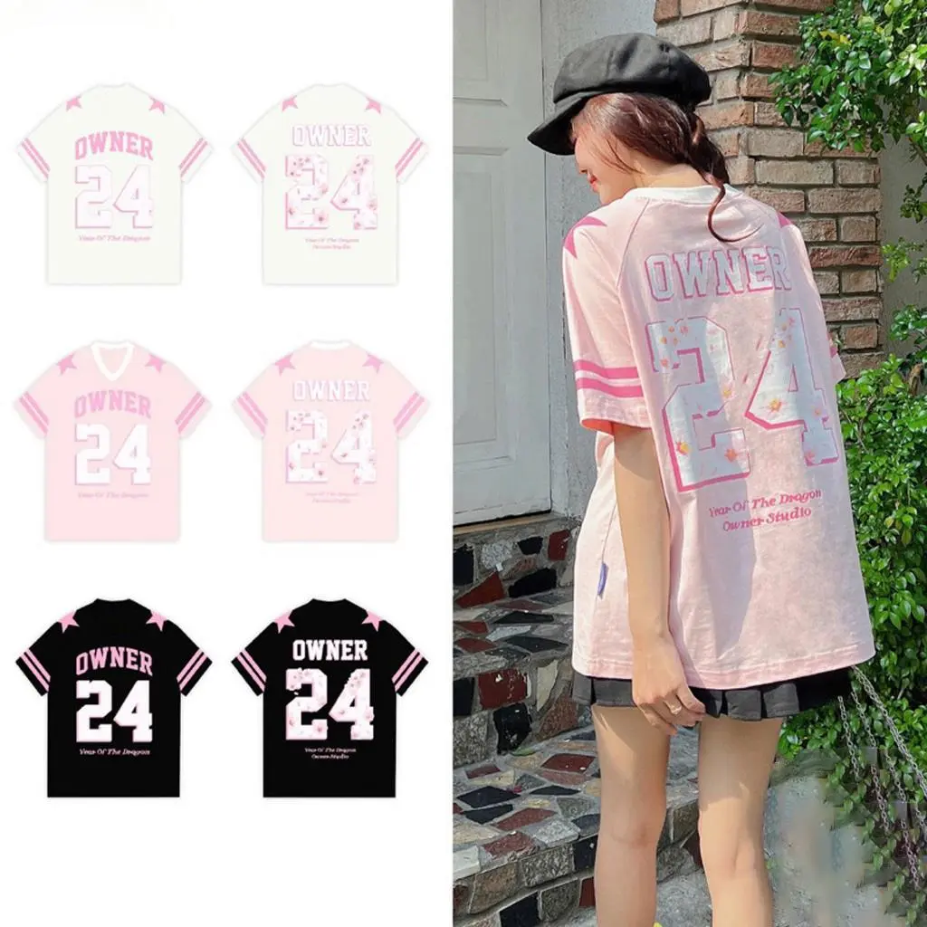 Áo Thun Hoa 24 Jersey, Chủ Sở Hữu, Dáng Rộng Vừa Vặn, Dành Cho Nam Và Nữ, 100% Cotton, Có Tên Và Số, Có Hộp, Có Thể Tùy Chỉnh