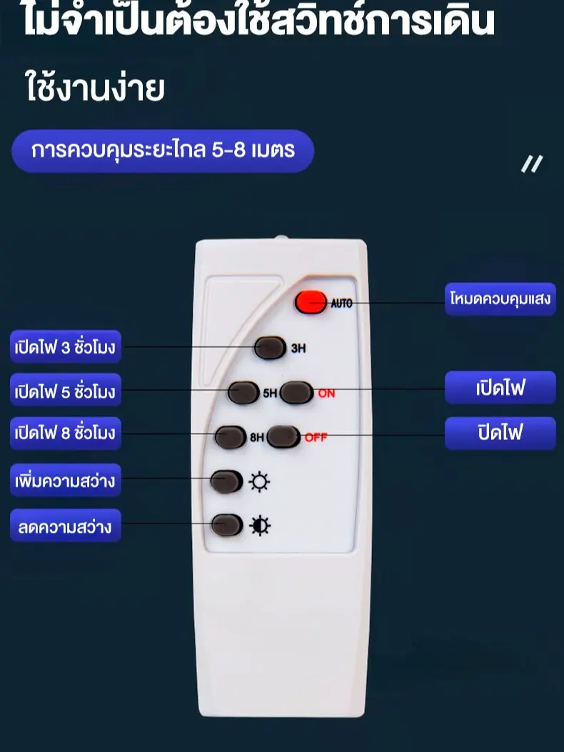 รีโมทคอนโทรลฟรีเพื่อตั้งเวลาความสว่าง