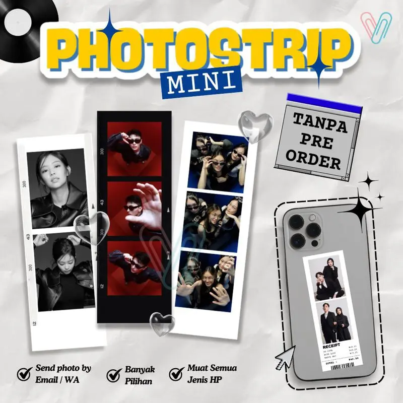 [BISA COD] Cetak Foto Aesthetic Deco Freebies Custom Murah Kpop/Non Kpop/Anime 3cm x 9cm - Kamera