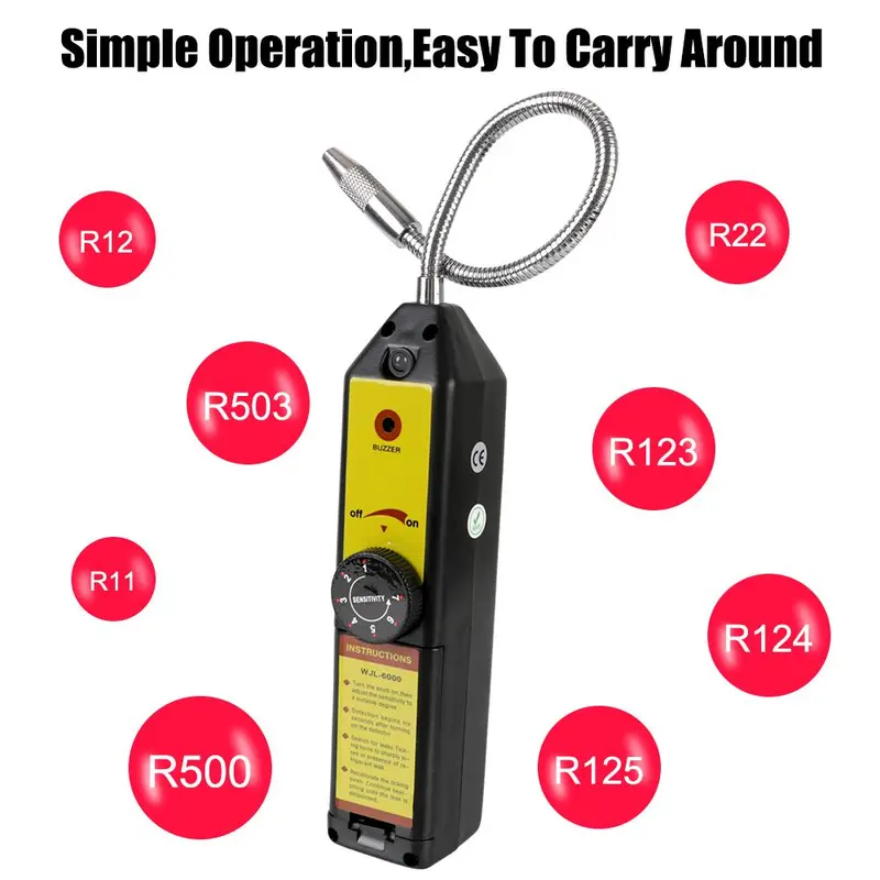 Gas Leakage Tester, Air Conditioning Freon Halogen Leak Detector, Refrigerant Gas Analyzer, Car Diagnostic Tools, Car Inspection Tools 4