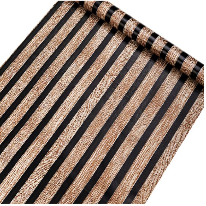 Wood Grain Pattern Self Adhesive Wall Sticker, 1 Roll Removable Wall Decal, Decorative Sticker for Home Living Room Bedroom Cabinet 5