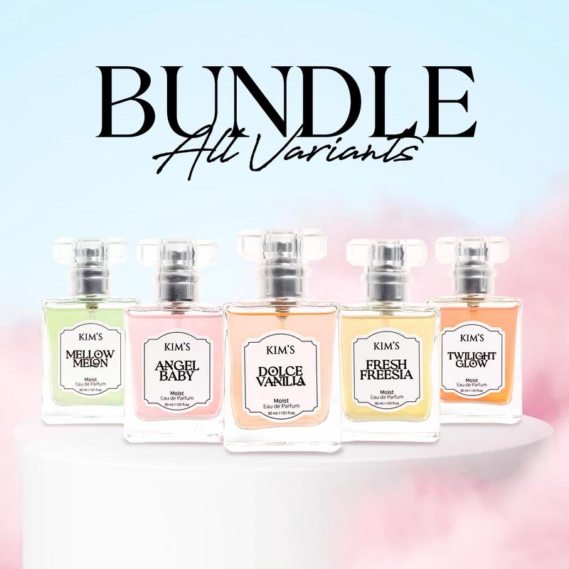 Product Introduction of Bundle KIM'S Moist Eau de Parfum (EDP) Isi 5 - All Varian - Parfum + Pelembab Wangi Tahan Lama KIMS 30ml Vanila Perfume Wanita Melati Bunga 2