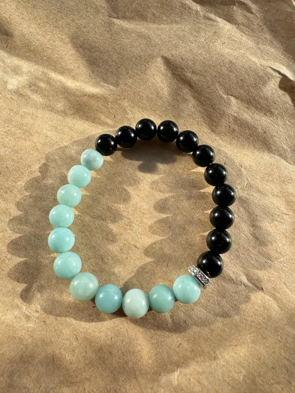 Natural Stone Beaded Bracelet, Fashion Colorblock Design Bracelet for Women & Men, Trendy All-match & Exquisite Jewelry for Birthday Gift 6