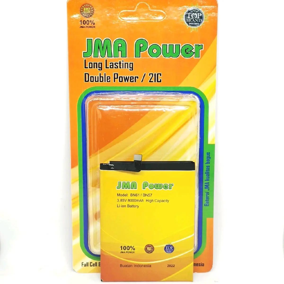 Baterai JMA Power Double Power Original For Xiaomi BN61| BN57 | Poco X3 | X3 NFC battery 8000 mAh Bonus Handsfree dan Lem Perekat Baterai