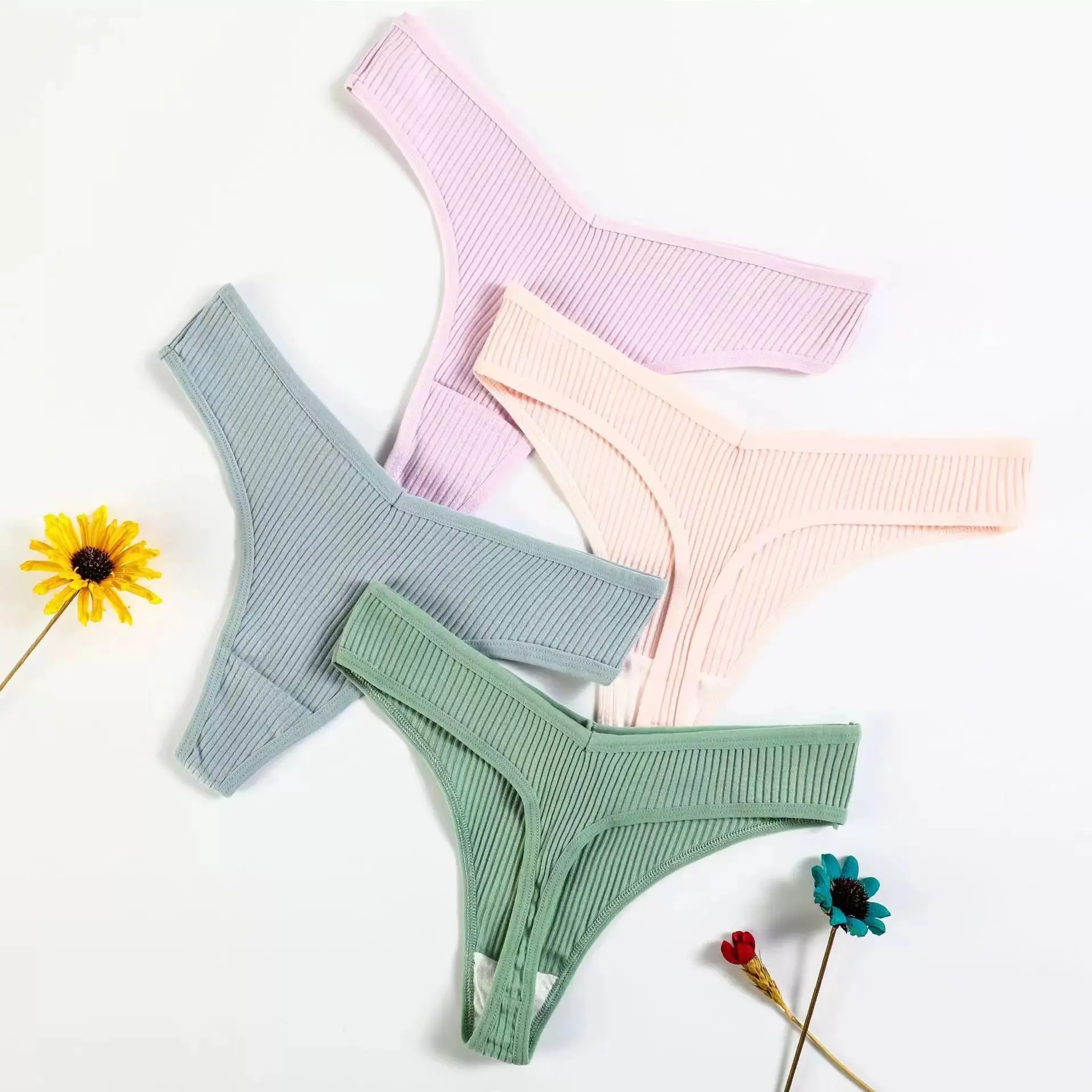 Quần Lót Chữ T, Cotton Nguyên Chất, Gợi Cảm Và Thời Trang, Dành Cho Nữ, Thích Hợp Làm Đồ Lót Bạn Gái, Màu Trơn Quần Lót Ren, Thiết Kế Seduction, Dành Cho Nữ