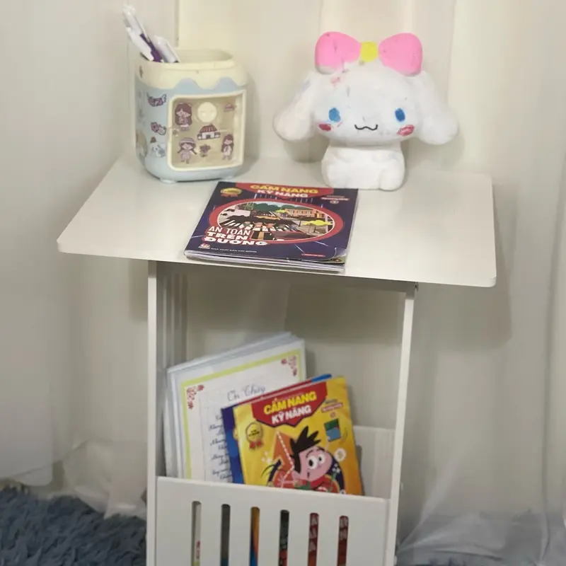 ￼Bàn Trà Mini Decor Trang Trí Phong Cách Hàn Quốc, Kệ Tab Đầu Giường Chống Nước Vietnam Có ngăn kéo 6