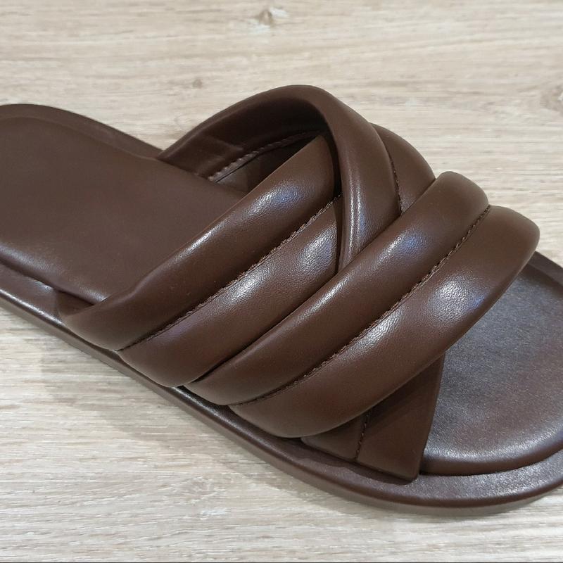 Sandal Wanita Big Size Jumbo Size Silang 3 Request Kaki Gemuk Panjang Pendek Coklat Black Sendal 5