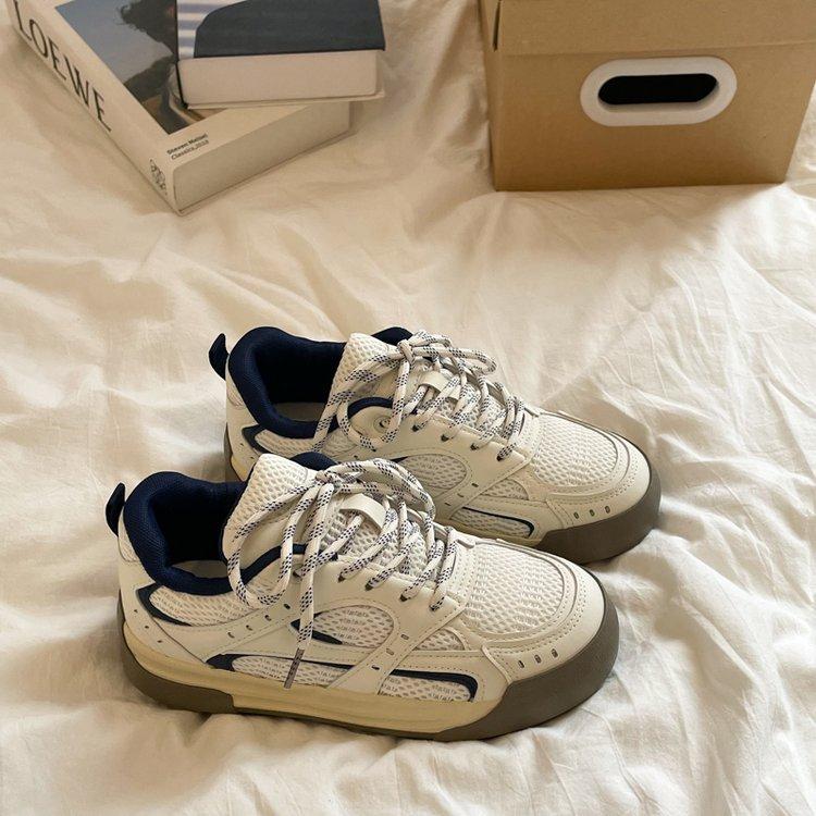 Giày Trượt ván Thể Thao, JINxCHOY, Phong Cách Hàn Quốc, Mũi Tròn, Màu Trơn, Thoáng Khí, Gót Trung Bình Không Trơn Trượt, Chất Liệu PU, Thích Hợp Cho Học Sinh, Mặc Hàng Ngày, Thời Trang, Chạy Bộ Thường Ngày, Thoải Mái, Dành Cho Nữ