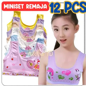 PAKET HEMAT 12 PCS Bra Mini Remaja Miniset Anak SD SMP Katun Lucu