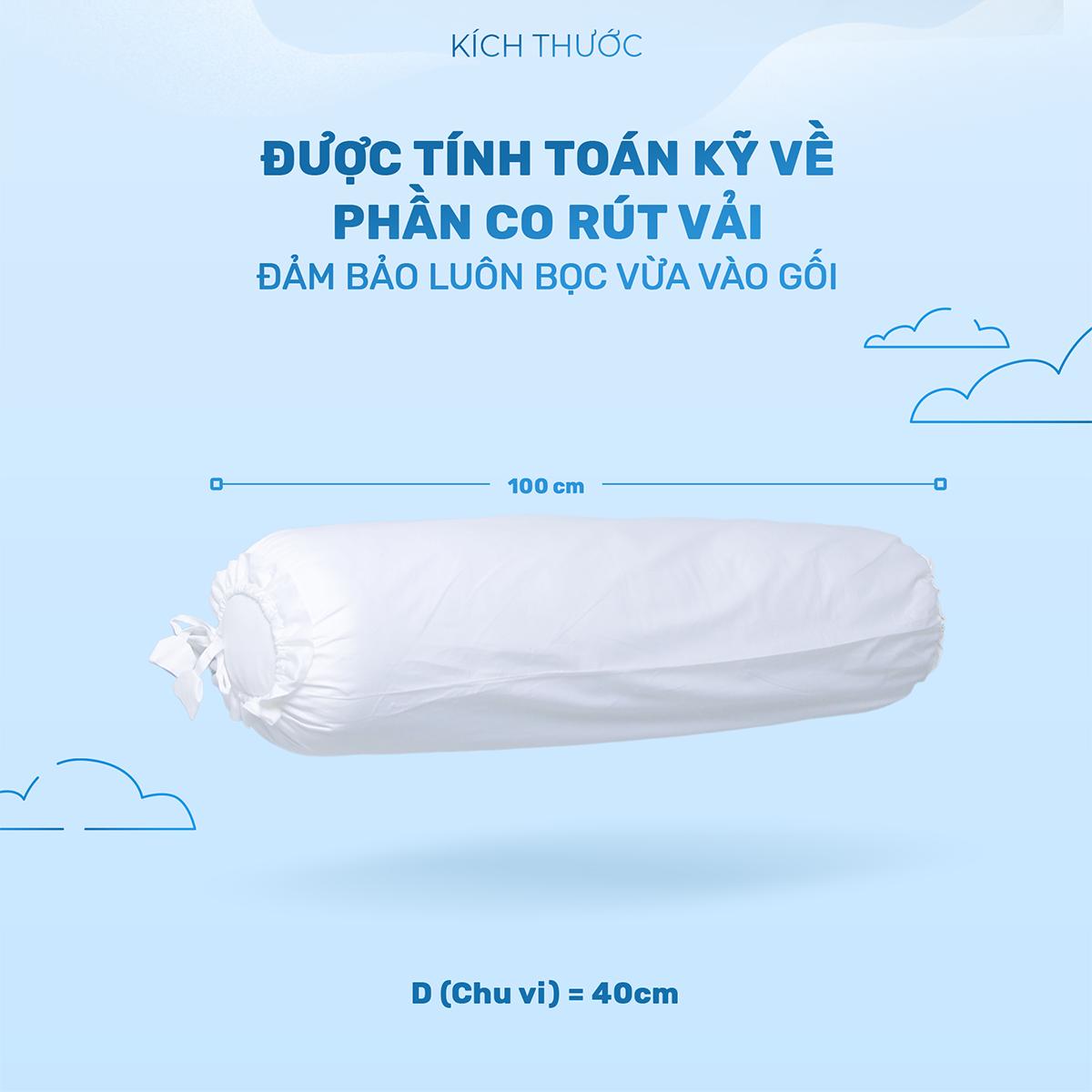 Vỏ gối ôm cotton T400 mát mẻ mềm mại