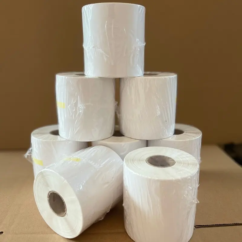 Giấy in nhiệt a7 khổ 75x100, Giấy dán in mã vận đơn sàn TMĐT dạng cuộn 300 tem 4
