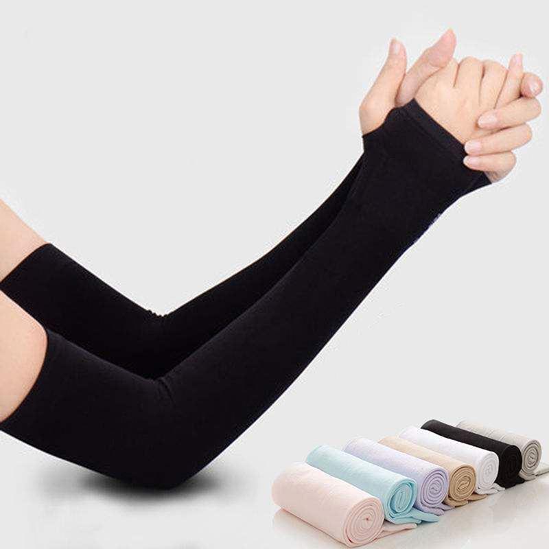 Product Introduction of Tay Áo Chống Nắng, Chất Liệu Lụa Lạnh Cánh Tay Áo, Chống Tia UV, Chống Trượt, Thích Hợp Cho Các Hoạt Động Ngoài Trời Mùa Hè, Chẳng Hại Đi Xe Đạp độ đàn hồi tốt đen và cam 23