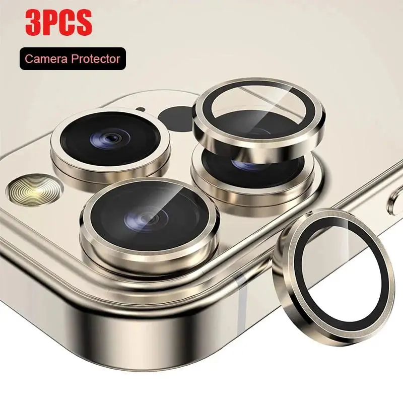 3PCS Camera Lens Protector For iPhone 15 14 13 Pro Max Camera Lens Cover on iPhone 12 Pro Max 15 16Plus Back Camera Protect Film