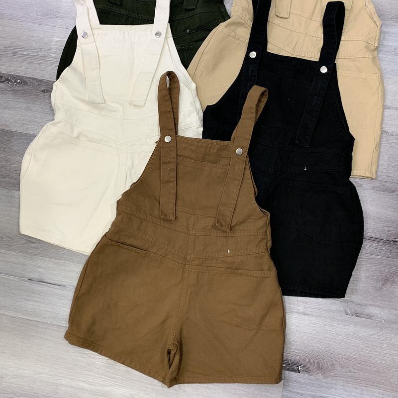 Yếm shost rộng kaky jean dây cài cúc Pants 4