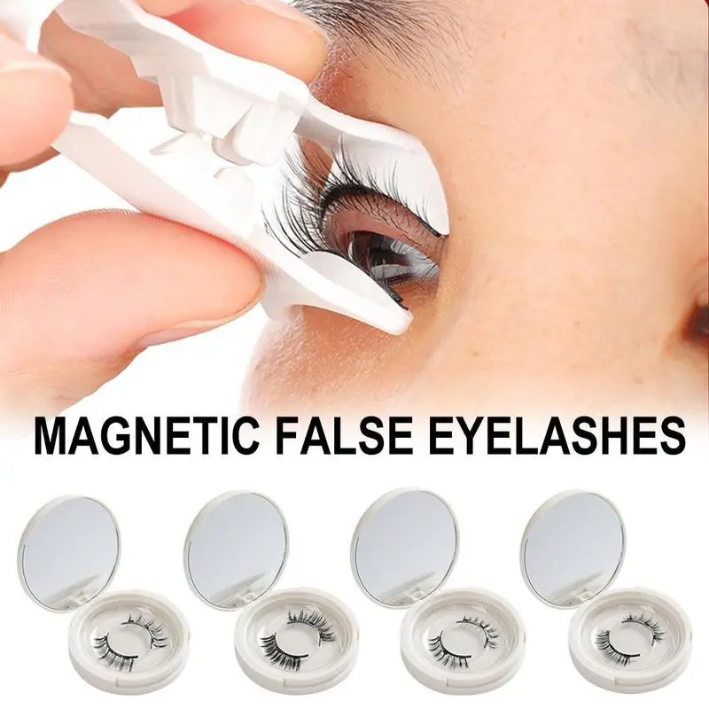 3D Magnetic False Eyelashes Glue-free And Safe Equipped With Eyelash Curler Waterproof And Sweat-proof Easy To Adsorb Reusable