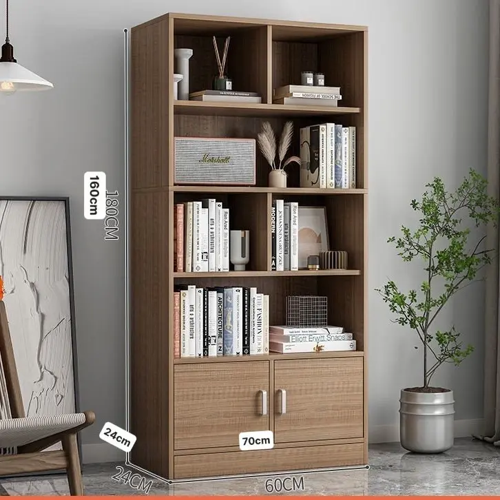 Tủ sách gỗ kệ đựng đồ gỗ MDF có ngăn tầng trang trí nhà phong cách hiện đại - 1M6