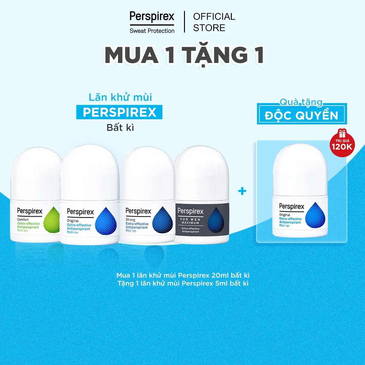 [KOL x Perspirex] Lăn khử mùi Perspirex 20ml: Dành cho cả Nam và Nữ