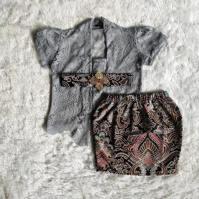 setelan kebaya anak perempuan rok span pendek Fashion 6