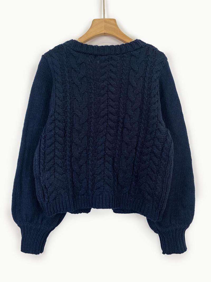 Product Introduction of 【Plus Size】 Solid Color Tie Front Lantern Sleeve Cardigan, Casual Long Sleeve Open Front Knitwear for Fall & Winter, Women's Plus Clothing for Daily Wear 13